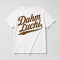 Dahm Luchi Vintage Script tee mockup
