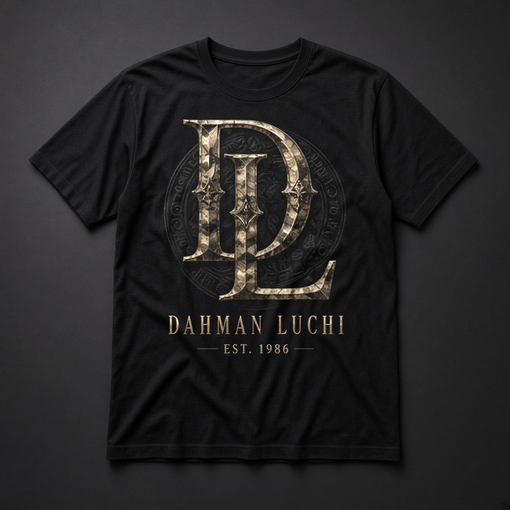 Dahm Luchi DL Monogram tee mockup